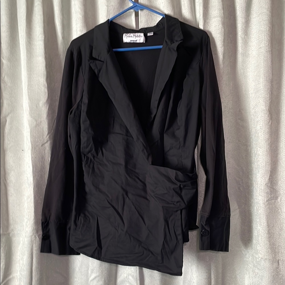 Wrap collared dress shirt